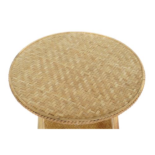 MESITA AUXILIAR BAMBU RATAN 61X61X49 NATURAL