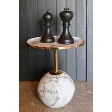 MESITA AUXILIAR HIERRO 41X41X47 SIMIL MARMOL MESITA AUXILIAR HIERRO 41X41X47 SIMIL MARMOL