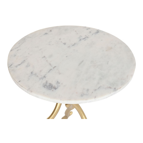 MESITA AUXILIAR MARMOL HIERRO 45X45X50 DORADO