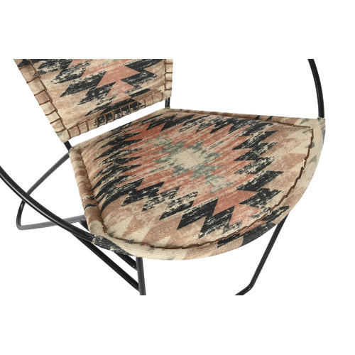 SILLA KILIM METAL 76X76X63 MULTICOLOR