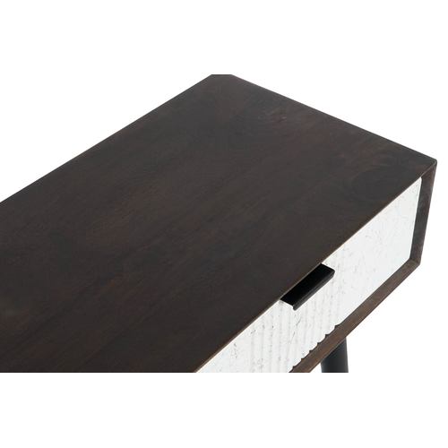 CONSOLA MANGO METAL 105X35X77 BLANCO