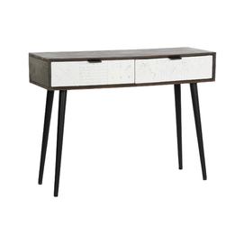 CONSOLA MANGO METAL 105X35X77 BLANCO