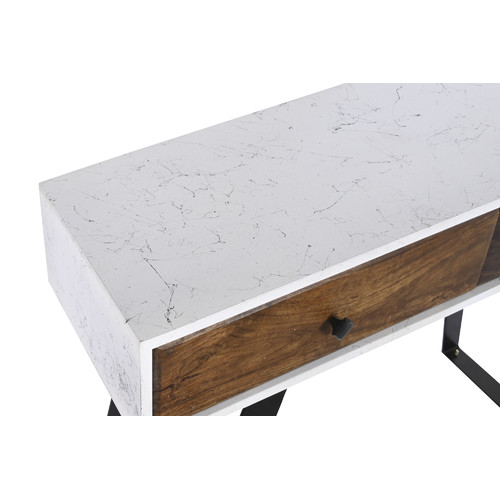 CONSOLA MANGO METAL 105X35X77 BLANCO