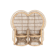 SILLON RATAN 158X67X145 2 PLAZAS NATURAL