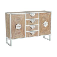 BUFFET ABETO METAL 120X35X80 BLANCO