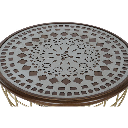 MESITA AUXILIAR ABETO METAL 43,5X43,5X63,5 NEGRO