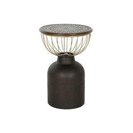 MESITA AUXILIAR ABETO METAL 43,5X43,5X63,5 NEGRO