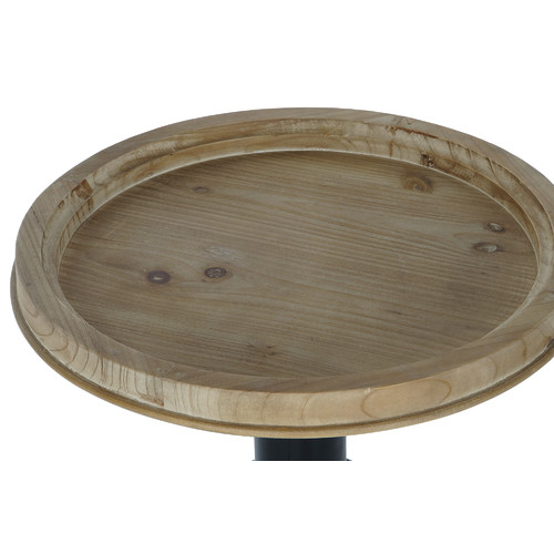 MESITA AUXILIAR ABETO METAL 41,5X41,5X65 NATURAL