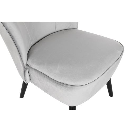 BUTACA POLIESTER MADERA 59X66X76 TERCIOPELO GRIS