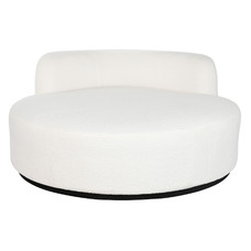 SOFA POLIESTER 150X150X69 BORREGUITO BLANCO