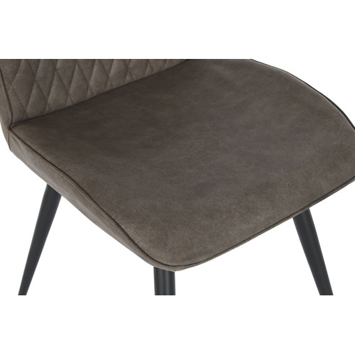 SILLA POLIESTER METAL 60X48X88,5 ASA MARRON OSCURO