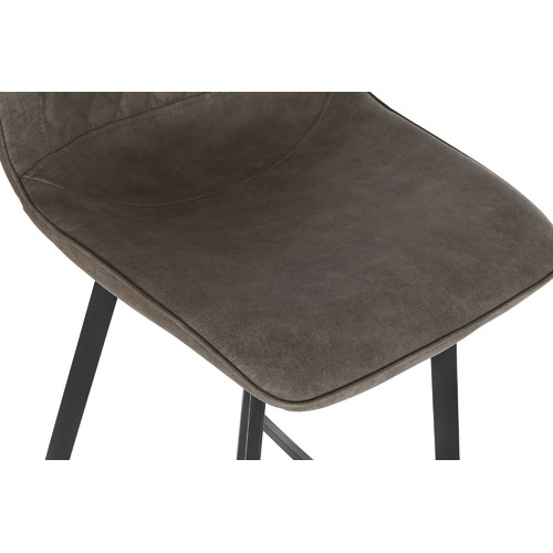 TABURETE METAL PU 56X49X110 MARRON OSCURO