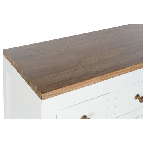 COMODA MANGO ACACIA 110X45X100 BLANCO