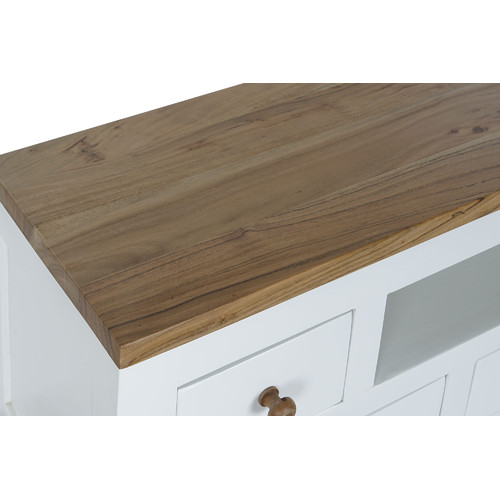 MUEBLE TV MANGO ACACIA 125X40X50 30,00 BLANCO