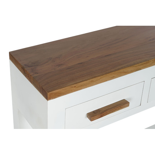 CONSOLA MANGO ACACIA 100X30X80 30,00 BLANCO