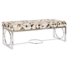 DESCALZADORA PIEL ACERO 122X41X44 ROMBOS CAMEL