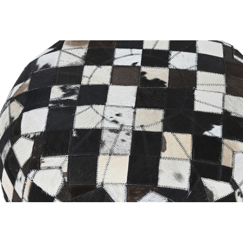 COJIN SUELO PIEL 48X48X35 MARRON OSCURO