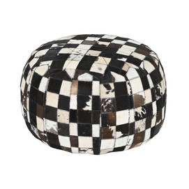 COJIN SUELO PIEL 48X48X35 MARRON OSCURO