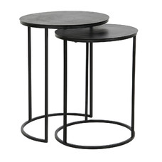 MESITA AUXILIAR SET 2 METAL ALUMINIO 46X46X58 3,03