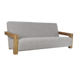 SOFA MADERA RECICLADA POLIESTER 221X94X83 BOUCLE