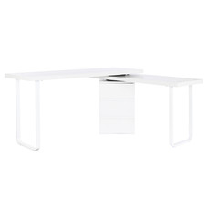 ESCRITORIO MDF METAL 150X120X75 BLANCO