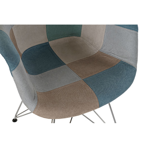 SILLA POLIESTER METAL 63X61X83 46CM PATCHWORK