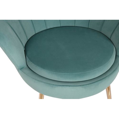 BUTACA POLIESTER METAL 85X85X81 VELVET VERDE MENTA