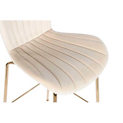 TABURETE POLIESTER METAL 55X53X102 CREMA