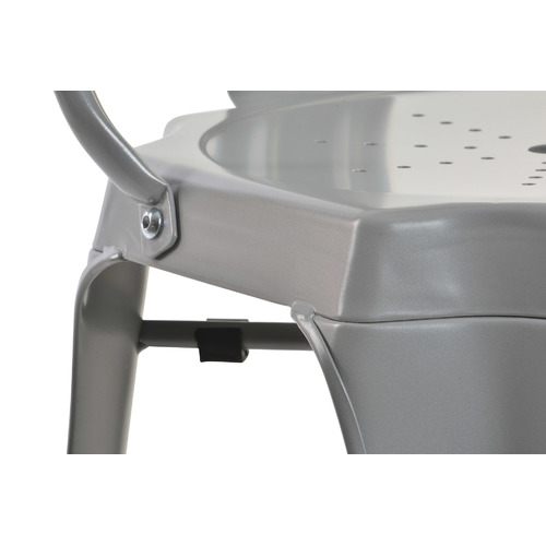 TABURETE METAL 44X49X113 RESPALDO GRIS