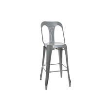 TABURETE METAL 44X49X113 RESPALDO GRIS