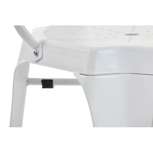 TABURETE METAL 44X48X113 RESPALDO BLANCO