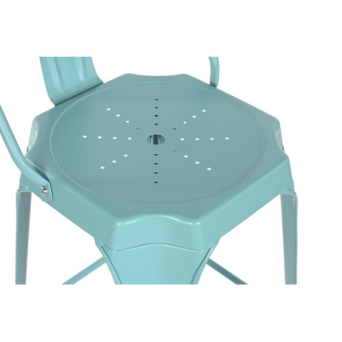 TABURETE METAL 44X48X113 RESPALDO AZUL MARINO