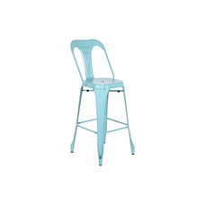 TABURETE METAL 44X48X113 RESPALDO AZUL MARINO