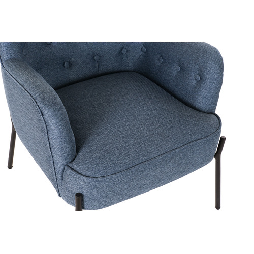 SILLON POLIESTER METAL 65X73X79,5 AZUL