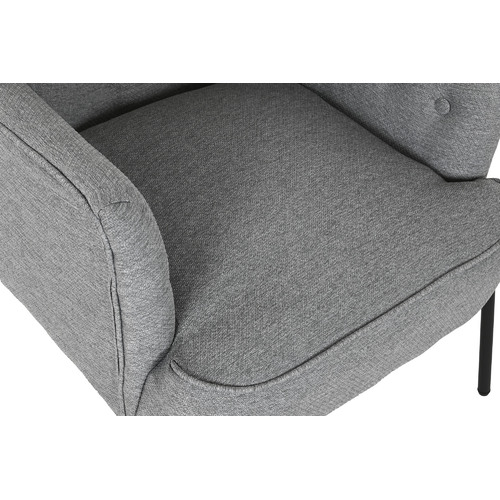 SILLON POLIESTER METAL 65X73X79,5 GRIS
