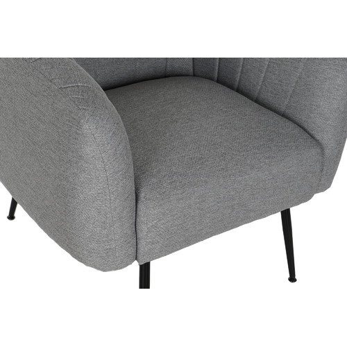 SILLON POLIESTER METAL 81X75X73 GRIS