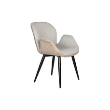 SILLA PU METAL 62X62X83 BEIGE