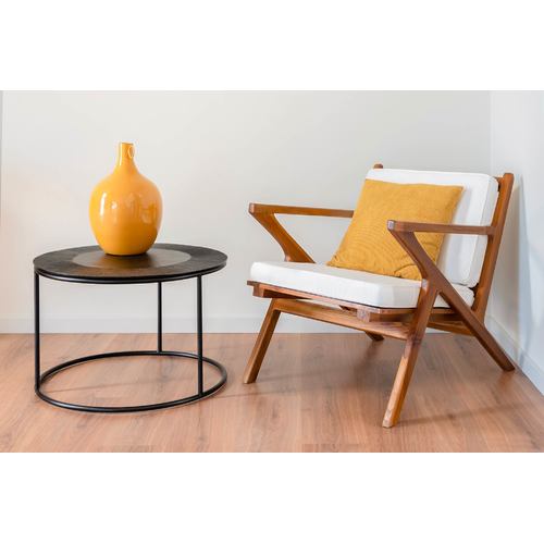 BUTACA TECA POLIESTER 64X76X77 MARRON OSCURO