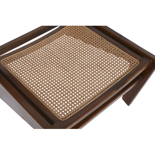 BUTACA TECA RATAN 60X77X71 MARRON OSCURO