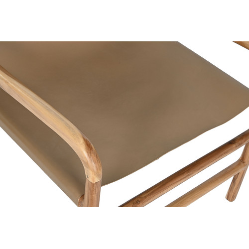 BUTACA TECA PIEL 70X73X80 MARRON