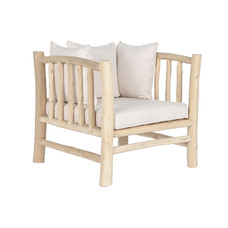 SILLON TECA POLIESTER 80X77X71 NATURAL BLANCO