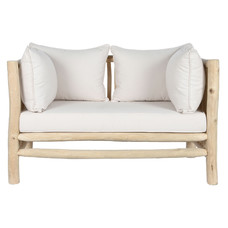 SOFA TECA POLIESTER 132X79X78 NATURAL BLANCO
