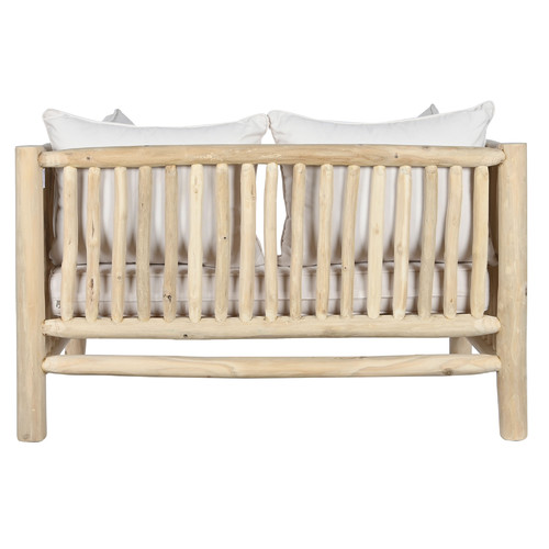 SOFA TECA POLIESTER 132X79X78 NATURAL BLANCO