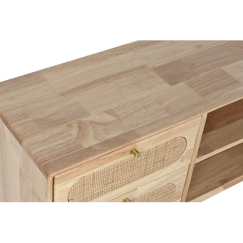 MUEBLE TV RUBBERWOOD RATAN 120X30X48 19,70 NATURAL