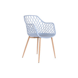 SILLA PP METAL 54X58X85 AZUL CELESTE