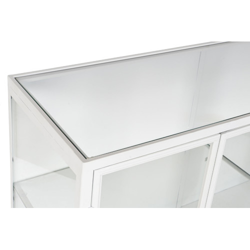 BUFFET METAL CRISTAL 120X40X81 BLANCO