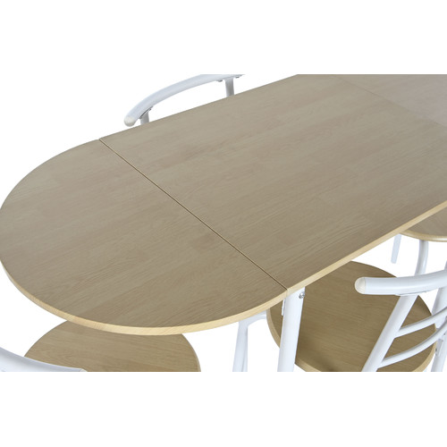 MESA SET 5 MDF METAL 121X55X78 BLANCO