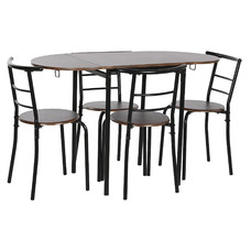 MESA SET 5 MDF METAL 121X55X78 NEGRO