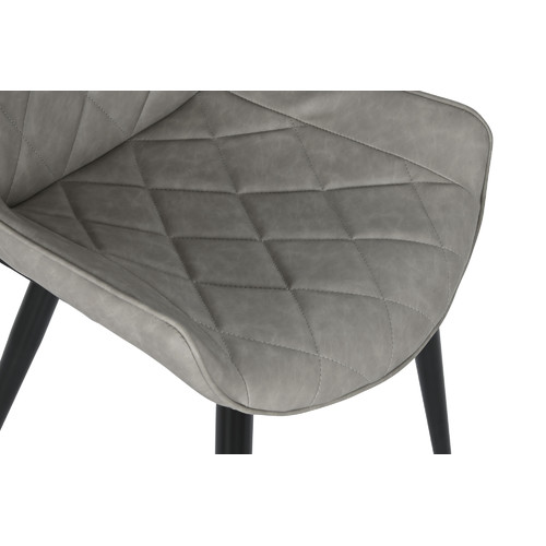 SILLA PU METAL 54X59X85 GRIS