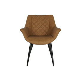 SILLA PU METAL 68X64X82 CAMEL